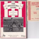 BRENTFORD Brentford Official Handbook 1937/38 (lacks staples/number on front) and "The Brentford