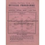 ARSENAL V CRYSTAL PALACE 1943 Single sheet programme for the Arsenal home FL South match 6/2/1943,