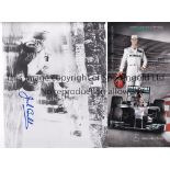 MOTOR RACING A collection of signed Motor racing photos to include Schumacher , Rosberg , Webber ,