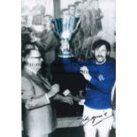 GLASGOW RANGERS Three signed 12” x 8” photos, showing all 3 goals scored (by Johnston and Stein)