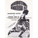 GEORGE BEST Programme for Maidstone United v George Best XI 6/4/1986 with Best's team including