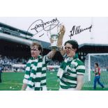 CELTIC A col 12 x 8 photo of goal scorers Davie Provan and Frank McGarvey holding aloft the Scottish