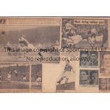 FOOTBALL SCRAPBOOK 1940'S AND 1950'S Two scrapbooks with 27 pages of newspaper pictures, mostly