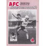 GEORGE BEST Programme for Best's debut for Bournemouth at home to Newport 26/3/1983 with an inset of