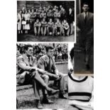 NEWPORT COUNTY Four original B/W press photographs from the 50's and 60's: 8" X 2.5" Trevor Ford,
