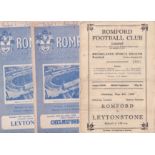 ROMFORD A collection of 153 Romford Homes 1950-1978 to include v Leytonstone 1949/50. Just under