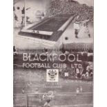 BLACKPOOL Home programme v Arsenal 7/4/1939. Light creasing. No writing. Fair to generally good