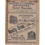 LIVERPOOL Home programme v Woolwich Arsenal 1/1/1910. Tape at spine. Very flimsy. No writing . Fair