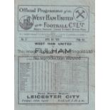 WEST HAM Home programme v Fulham 4/4/1936. Fold on front cover. No writing. Only fair