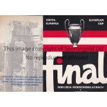 1977 EUROPEAN CUP FINAL Official VIP / Press brochure with grey cover and Manchester Programme