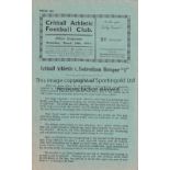 TOTTENHAM HOTSPUR Programme for the away Eastern Counties League match v. Crittall Athletic 13/3/