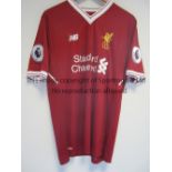 LIVERPOOL FIRMINO Liverpool special 125 Year anniversary replica shirt (1892-1917) signed by Roberto