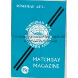 GEORGE BEST Programme for Minehead v George Best XI at Minehead 18/5/1983 with insert. Generally