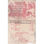 MANCHESTER UNITED Single sheet home programme v Stoke City 7/4/1945 FL North Cup, small paper
