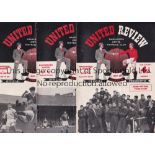 MAN UNITED A collection of 33 Manchester United programmes from the 1957/58 season. 26 homes and 7