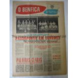 1962 EUROPEAN CUP Semi Final Benfica v Tottenham (1st Leg) played 21/3/1962 at Estadio da Luz,