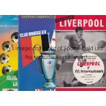 LIVERPOOL Fifteen programmes for European Cup matches. Finals: 1978, 1981 and 1985. Semi-Finals: