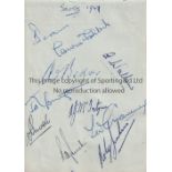 CRICKET AUTOGRAPHS The South album page signed by 10 members of the side that played The North