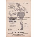 TOTTENHAM HOTSPUR Programme for the away Eastern Counties League match v. Harwich and Parkeston 30/