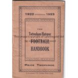 SPURS Tottenham Hotspur Handbook 1922/23. Generally good