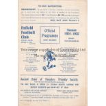 ENFIELD Four Page home programme v Finchley Middlesex Charity Cup 17/11/1934. Light horizontal fold.