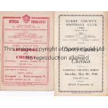 CHELSEA Two Chelsea away programmes at Derby County Football League South 4/5/46 and Liverpool