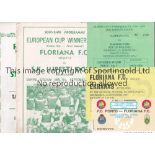 FLORIANA FC OF MALTA A small miscellany including home programmes v Valetta 17/2/1951, St. George'
