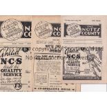 NOTTS COUNTY / IPSWICH Four programmes all at Meadow Lane between the two clubs - 1947/48 (score /
