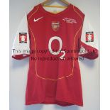 2005 ARSENAL FA CUP FINAL PLAYER ISSUE SHIRT Short sleeve Mathieu Flamini player issue shirt for the