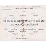 NEUTRAL AT ARSENAL 1936 Programme for Islington Corinthians v Chinese Olympic XI 31/8/1936 at