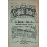 SHEFFIELD UNITED Home programme v Arsenal 24/1/1925. Not Ex Bound Volume. No writing. Some foxing.