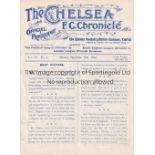 CHELSEA Programme for the home match v Clapton Orient 19/9/1910 London Challenge Cup. Ex Bound
