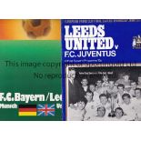 LEEDS Two programmes Leeds United v Juventus Fairs Cup Final 2nd Leg 1970/71 (score/scorers) and