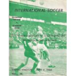 TOTTENHAM - CELTIC 1966 Match programme from the Canadian Tour in Vancouver, 4/6/66, Tottenham v