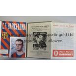 BARCELONA Two bound volumes of home official programmes from 6/9/1955 - 21/6/1958, covering