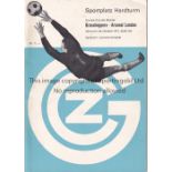 1971 EUROPEAN CUP Grasshopper Club Zurich v Arsenal played 20/10/1971 at Sportplatz Hardturn,