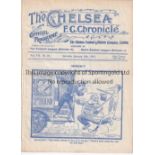 CHELSEA Programme for the home match v Sheffield United 13/1/1912 FA Cup 1st Round. Ex Bound Volume.