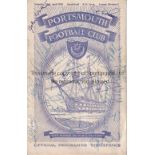 PORTSMOUTH / SUNDERLAND Programme Portsmouth v Sunderland 26/4/1958. Signed by 16 players from