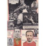 MAN UNITED - AUTOGRAPHS A montage of Manchester United autographs on a large scrapbook page with