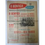 1962 EUROPEAN CUP FINAL Benfica v Real Madrid played 2/6/1962 at the Olympic Stadium, Amsterdam.