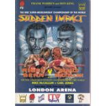 NIGEL BENN V GERALD McCLELLAN 1995 Programme for the "Sudden Impact" WBC Super-Middleweight World