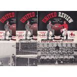 MAN UNITED A collection of 16 Manchester United home programmes from 1956/57 season all but