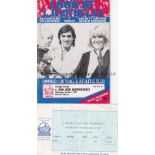GEORGE BEST Programme and ticket for Linfield v San Jose Earthquakes 7/10/1981 in which Best