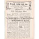 ARSENAL Four page home programme v Chatham 15/1/1921. Friendly. Ex Bound Volume. Generally good