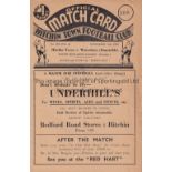 HITCHIN Home programme v Waterlows (Dunstable) South Midlands League 11/11/1933. No writing.