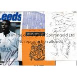 LEEDS UNITED / AUOGRAPHS Twenty one home programmes including v Man. City 57/8 split spine, Chelsea,