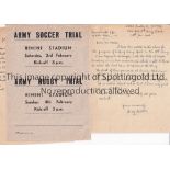 WARTIME FOOTBALL IN ITALY 1945 Two handwritten and signed letters by Preston North End and