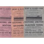 OXFORD A collection of 14 Pre-League Oxford United home and away programmes which included their