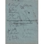 NOTTINGHAM FOREST AUTOGRAPHS 1937/8 An album sheet with 20 signatures. Generally good