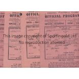 ARSENAL 4 Single sheet Arsenal home programmes v Clapton Orient 16/1/1943 (small ph), Aldershot 9/